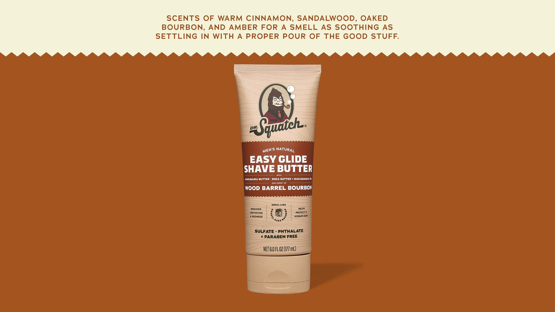 Easy Glide Shave Butter Wood Barrel Bourbon - Simple Edit