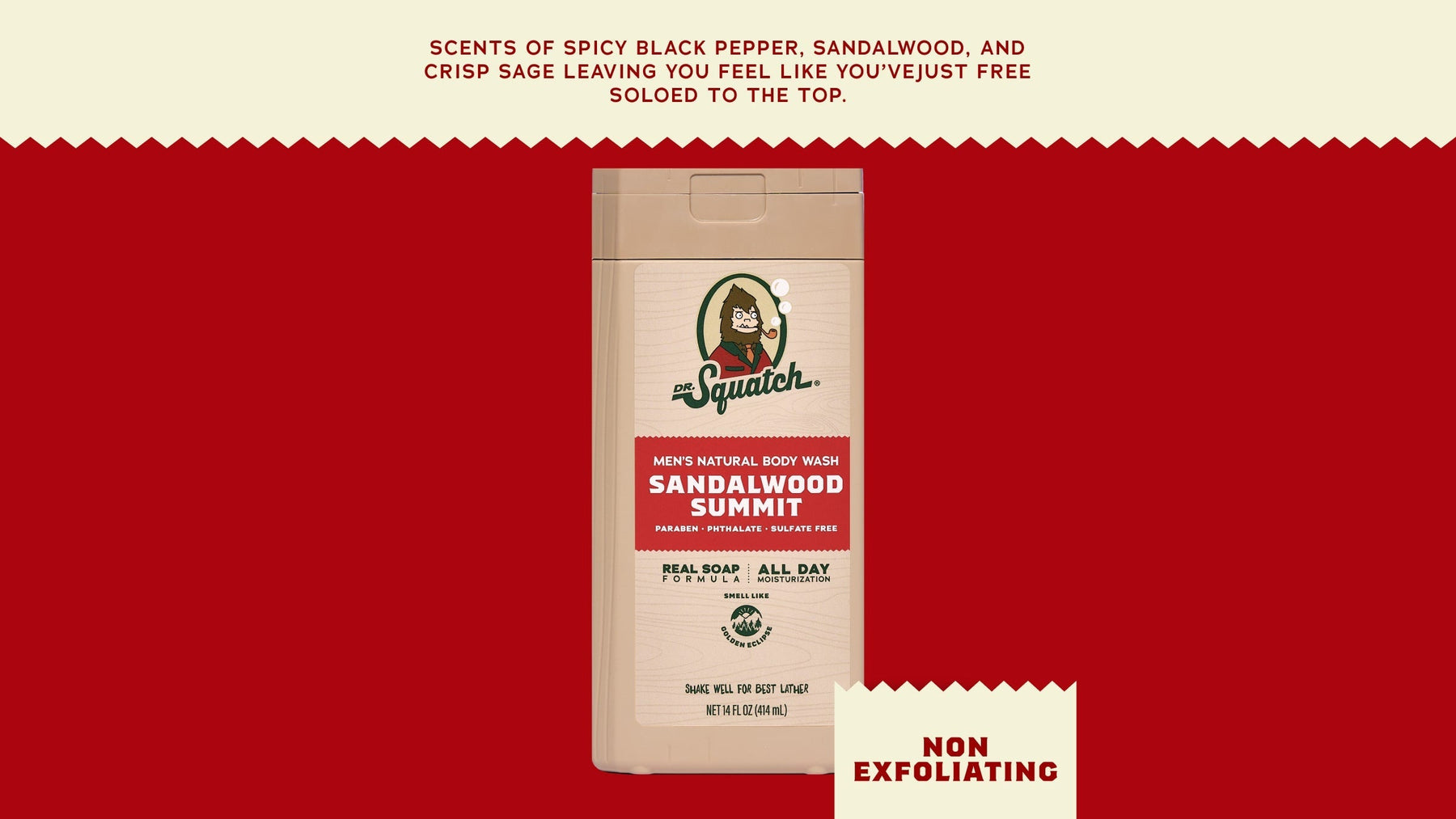 14 oz Sandalwood Summit Body Wash - Classic Notes