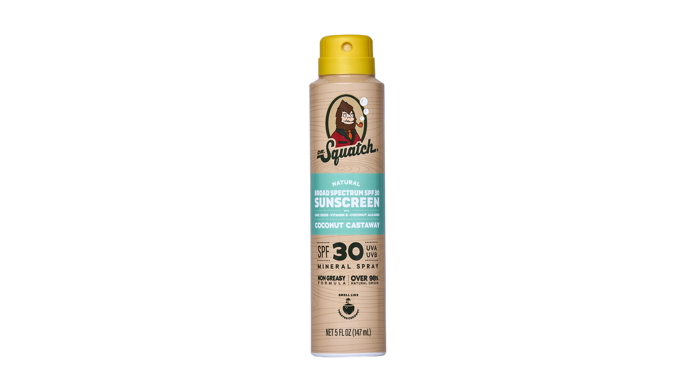 Dr. Squatch Spray | SPF 30 UVA/UVB Protection | Non-Greasy Mineral Sunscreen for Men - Daily Clean