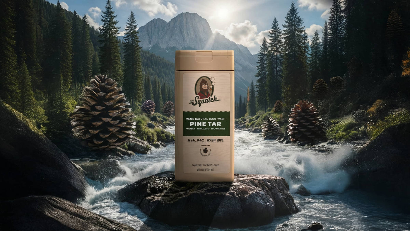 14 oz Pine Tar Exfoliating Body Wash - Soft Glow